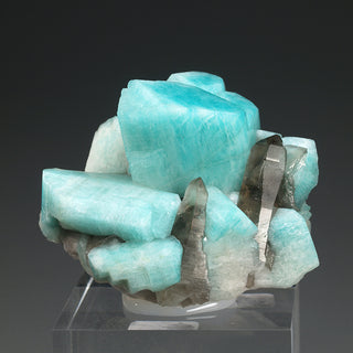 MICROCLINA Var. AMAZONITA, CUARZO Var. CUARZO AHUMADO