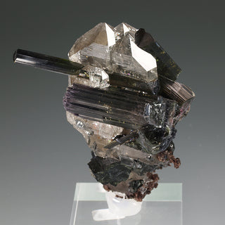 ELBAITA, CUARZO, ALBITA