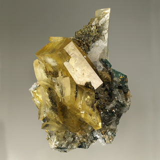 BARITE, MARCASITE, MALACHITE, QUARTZ