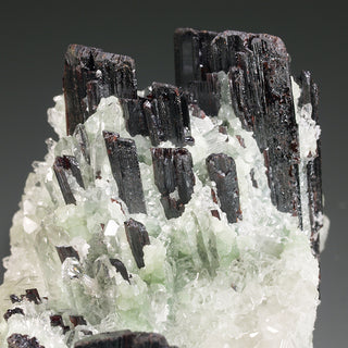 HÜBNERITE, QUARTZ AND MUSCOVITE