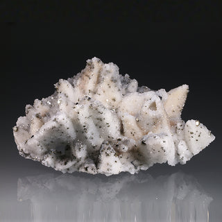 QUARTZ PSEUDOMORPH AFTER CALCITE, PYRITE