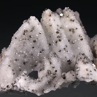QUARTZ PSEUDOMORPH AFTER CALCITE, PYRITE