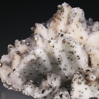 QUARTZ PSEUDOMORPH AFTER CALCITE, PYRITE