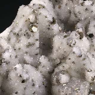 QUARTZ PSEUDOMORPH AFTER CALCITE, PYRITE