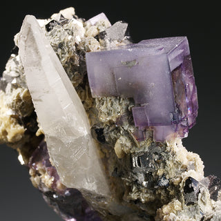 FLUORITA, CUARZO, ARSENOPIRITA