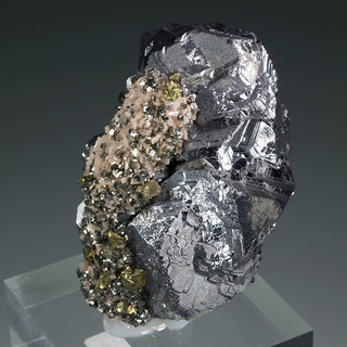 GALENA, RHODOCHROSITE, CHALCOPYRITE